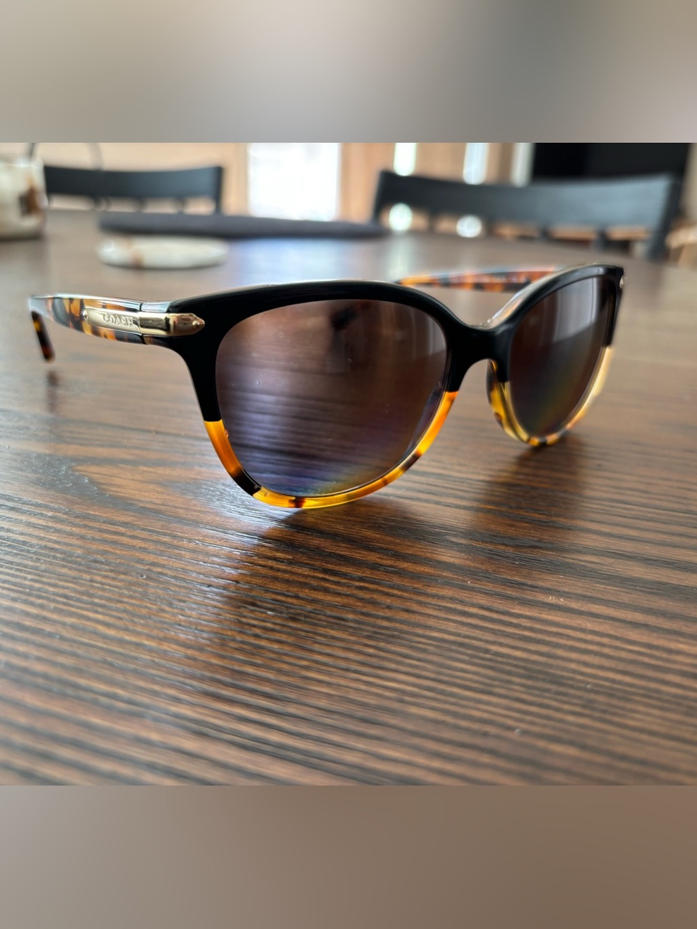 Coach Tortoiseshell Two-tone Gradient Cat-Eye Sunglasses